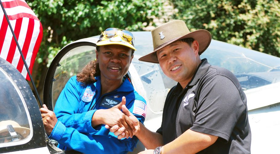 Col. Yamaguchi with Dr. Yvonne Cagle