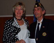 2012 V&C Gene Plocki presents a check on behalf of Twin Cities Post 313